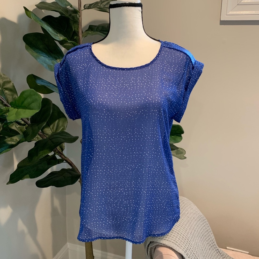 Blue Polka Dot Blouse